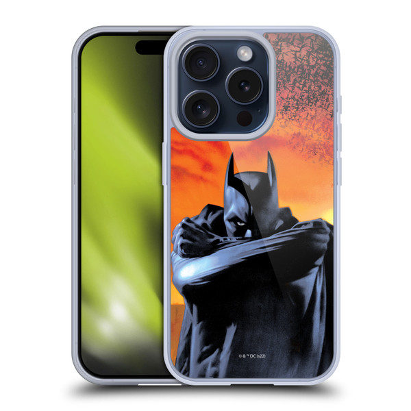 Batman Begins Graphics Character Soft Gel Case for Apple iPhone 15 Pro