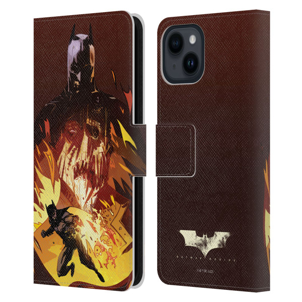 Batman Begins Graphics Scarecrow Leather Book Wallet Case Cover For Apple iPhone 15