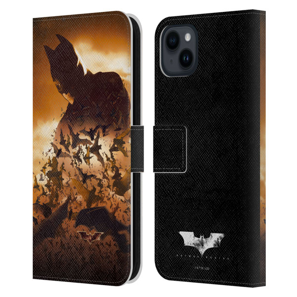 Batman Begins Graphics Poster Leather Book Wallet Case Cover For Apple iPhone 15 Plus