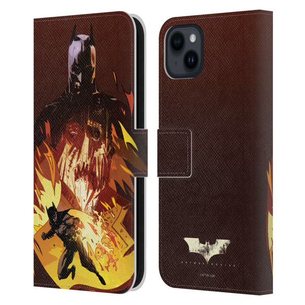 Batman Begins Graphics Scarecrow Leather Book Wallet Case Cover For Apple iPhone 15 Plus