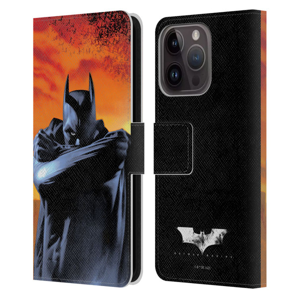 Batman Begins Graphics Character Leather Book Wallet Case Cover For Apple iPhone 15 Pro