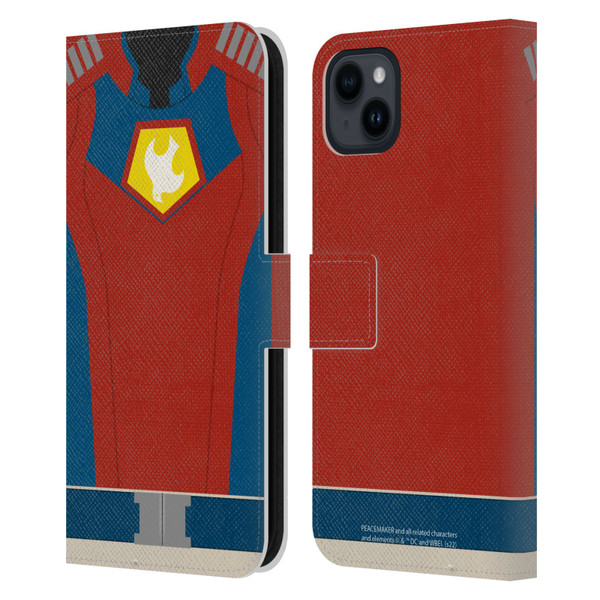 Peacemaker: Television Series Graphics Costume Leather Book Wallet Case Cover For Apple iPhone 15 Plus
