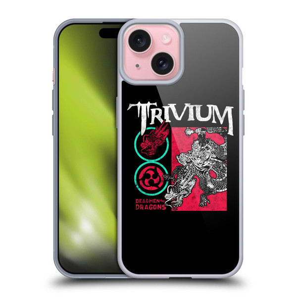 Trivium Graphics Deadmen And Dragons Date Soft Gel Case for Apple iPhone 15