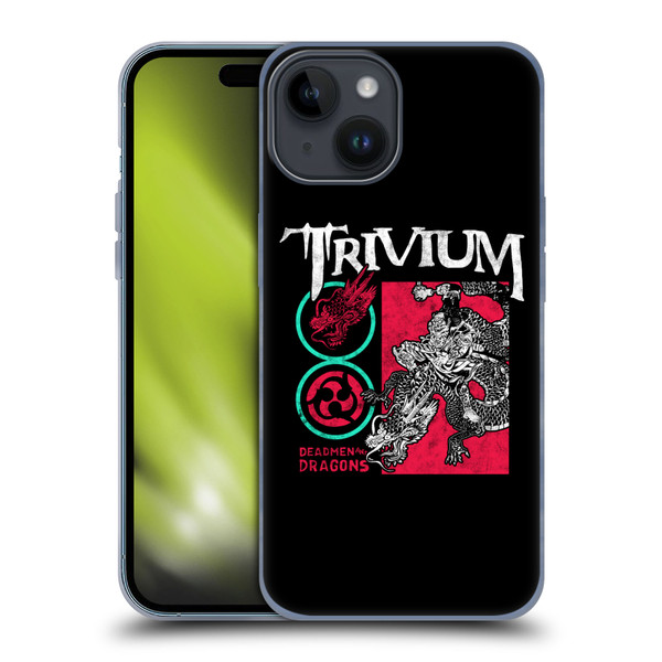 Trivium Graphics Deadmen And Dragons Date Soft Gel Case for Apple iPhone 15