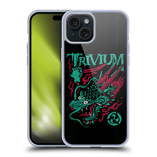Trivium Graphics Screaming Dragon Soft Gel Case for Apple iPhone 15 Plus