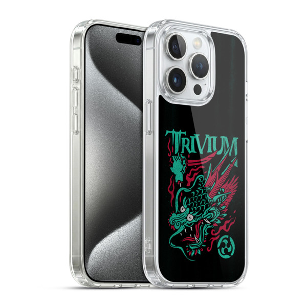 Trivium Graphics Screaming Dragon Soft Gel Case for Apple iPhone 15 Pro & MagSafe