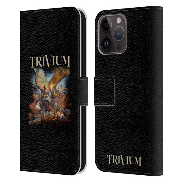 Trivium Graphics In The Court Of The Dragon Leather Book Wallet Case Cover For Apple iPhone 15 Pro Max