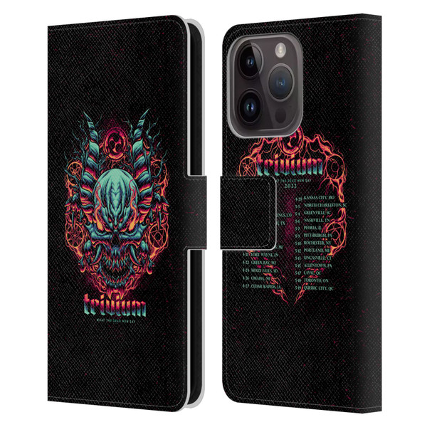 Trivium Graphics What The Dead Men Say Leather Book Wallet Case Cover For Apple iPhone 15 Pro