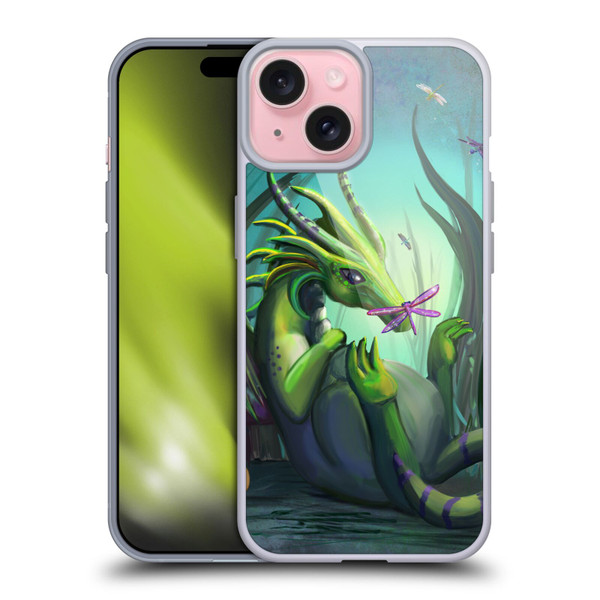 Rose Khan Dragons Baby Green Soft Gel Case for Apple iPhone 15