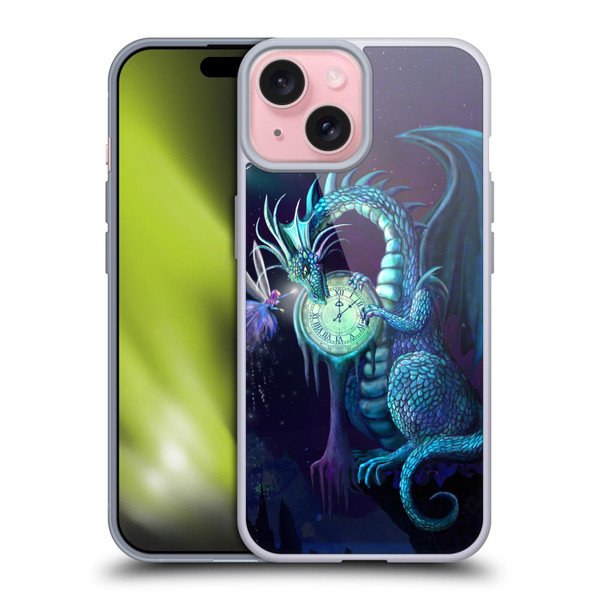 Rose Khan Dragons Blue Time Soft Gel Case for Apple iPhone 15