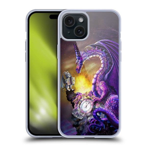 Rose Khan Dragons Purple Time Soft Gel Case for Apple iPhone 15 Plus