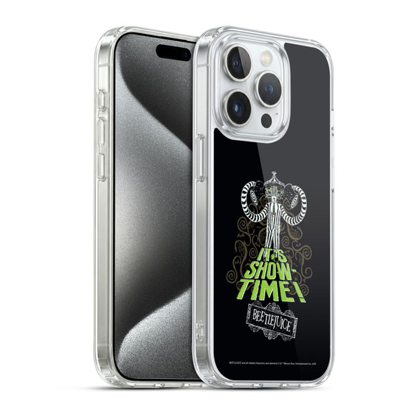 Beetlejuice Graphics Show Time Soft Gel Case for Apple iPhone 15 Pro & MagSafe