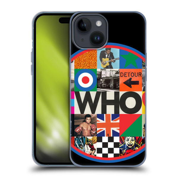 The Who 2019 Album Collage Circle Soft Gel Case for Apple iPhone 15