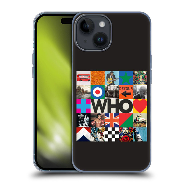 The Who 2019 Album Square Collage Soft Gel Case for Apple iPhone 15