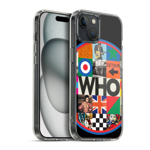 The Who 2019 Album Collage Circle Soft Gel Case for Apple iPhone 15 Plus & MagSafe