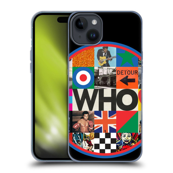 The Who 2019 Album Collage Circle Soft Gel Case for Apple iPhone 15 Plus