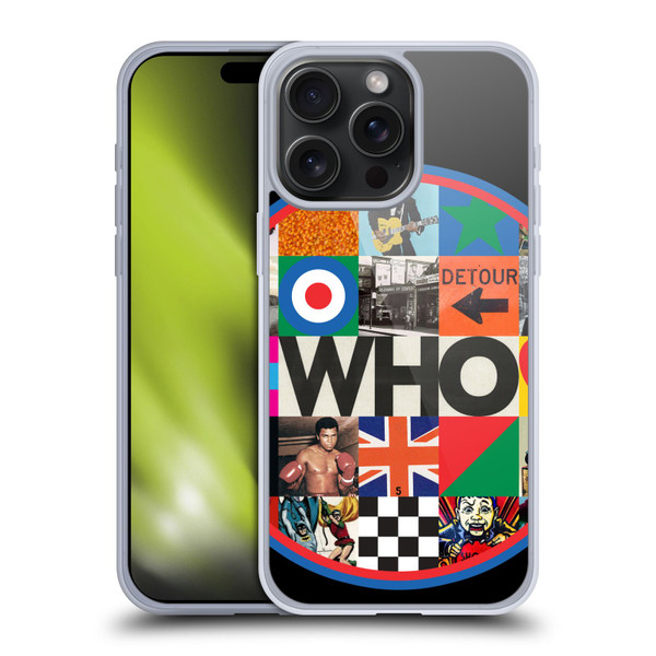 The Who 2019 Album Collage Circle Soft Gel Case for Apple iPhone 15 Pro Max