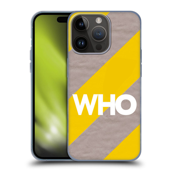 The Who 2019 Album Yellow Diagonal Stripes Soft Gel Case for Apple iPhone 15 Pro