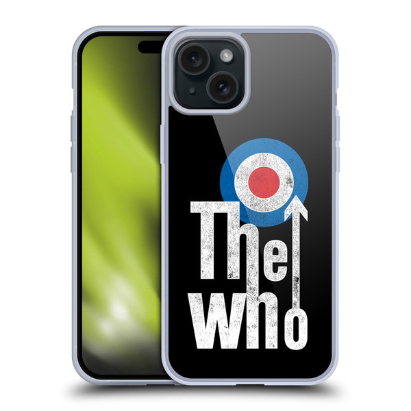 The Who Band Art Classic Target Logo Soft Gel Case for Apple iPhone 15 Plus