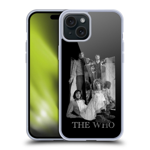 The Who Band Art Mirror Mono Distress Soft Gel Case for Apple iPhone 15 Plus