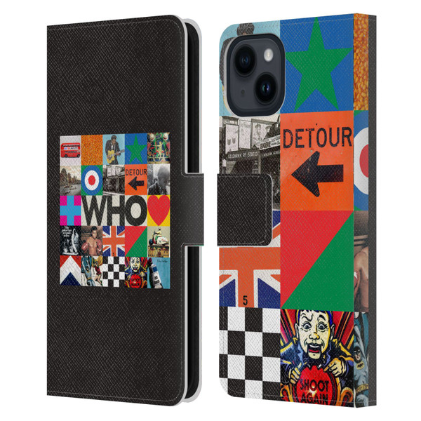 The Who 2019 Album Square Collage Leather Book Wallet Case Cover For Apple iPhone 15