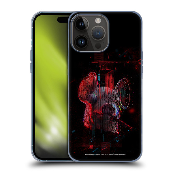 Watch Dogs Legion Key Art Pig Head Glitch Soft Gel Case for Apple iPhone 15 Pro Max