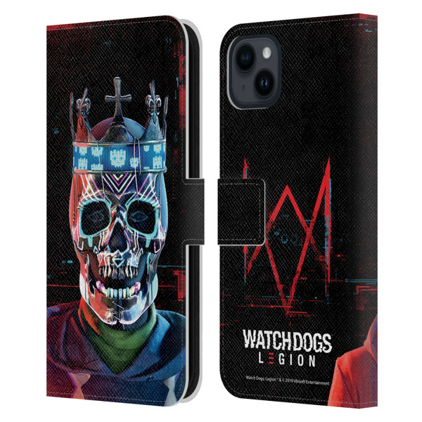 Watch Dogs Legion Key Art Ded Sec Leather Book Wallet Case Cover For Apple iPhone 15 Plus