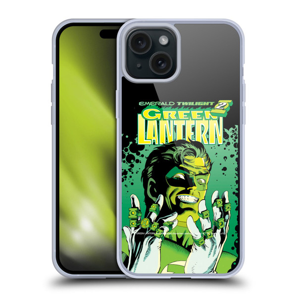 Green Lantern DC Comics Comic Book Covers Emerald Twilight Soft Gel Case for Apple iPhone 15 Plus