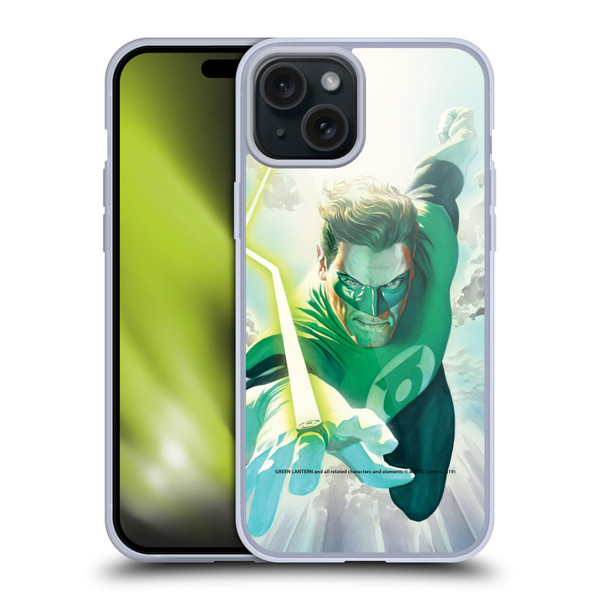 Green Lantern DC Comics Comic Book Covers Flight Soft Gel Case for Apple iPhone 15 Plus