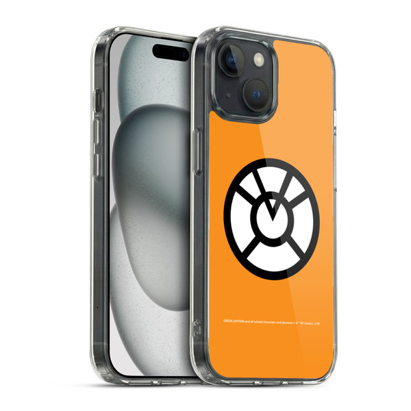 Green Lantern DC Comics Lantern Corps Orange Soft Gel Case for Apple iPhone 15 & MagSafe