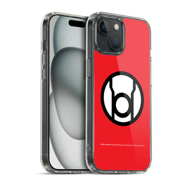 Green Lantern DC Comics Lantern Corps Red Soft Gel Case for Apple iPhone 15 & MagSafe