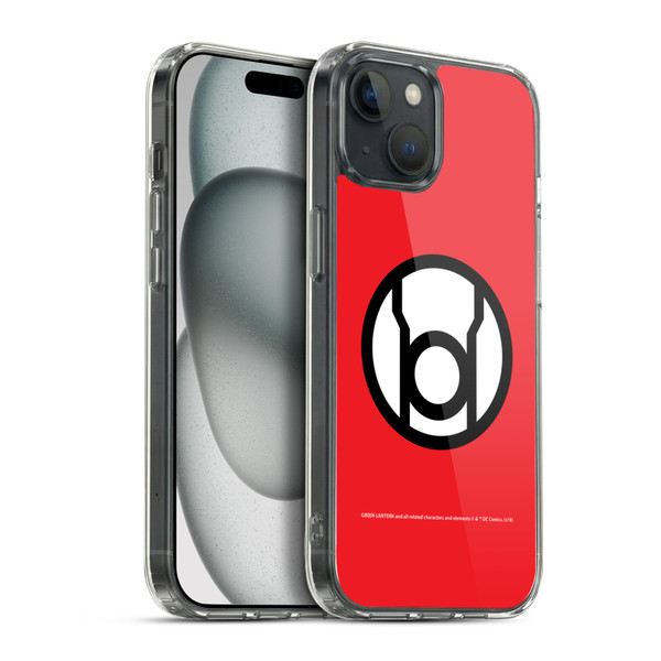 Green Lantern DC Comics Lantern Corps Red Soft Gel Case for Apple iPhone 15 Plus & MagSafe