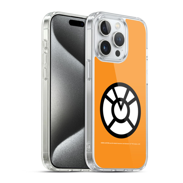 Green Lantern DC Comics Lantern Corps Orange Soft Gel Case for Apple iPhone 15 Pro & MagSafe