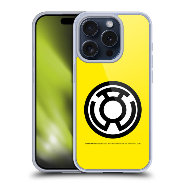 Green Lantern DC Comics Lantern Corps Sinestro Soft Gel Case for Apple iPhone 15 Pro