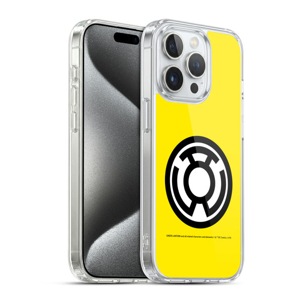 Green Lantern DC Comics Lantern Corps Sinestro Soft Gel Case for Apple iPhone 15 Pro & MagSafe