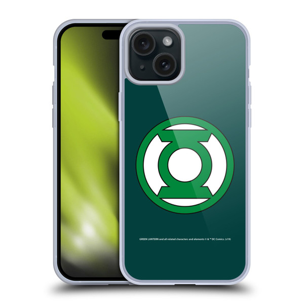 Green Lantern DC Comics Logos Classic 2 Soft Gel Case for Apple iPhone 15 Plus