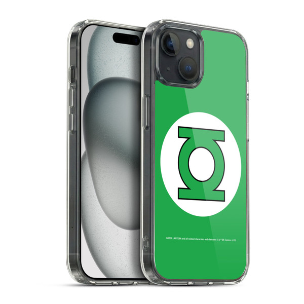 Green Lantern DC Comics Logos Classic Soft Gel Case for Apple iPhone 15 Plus & MagSafe