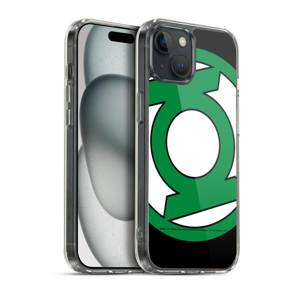 Green Lantern DC Comics Logos Oversized Soft Gel Case for Apple iPhone 15 Plus & MagSafe
