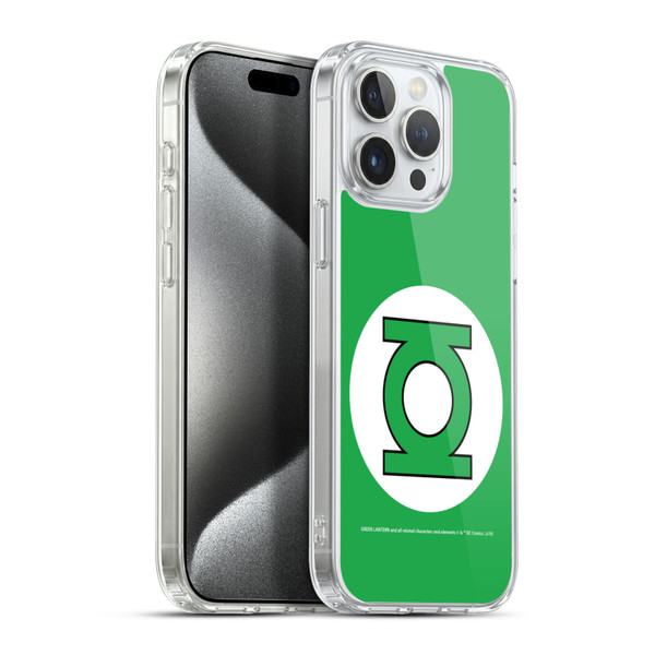 Green Lantern DC Comics Logos Classic Soft Gel Case for Apple iPhone 15 Pro Max & MagSafe