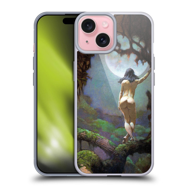 Frank Frazetta Fantasy Moons Rapture Soft Gel Case for Apple iPhone 15