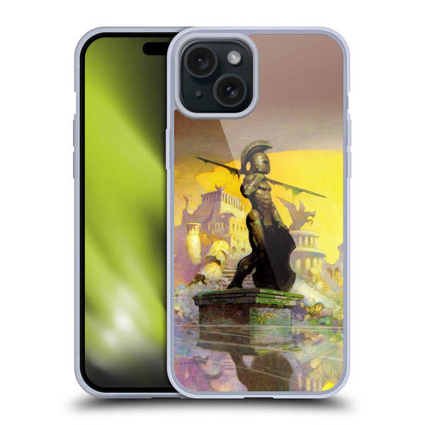 Frank Frazetta Fantasy Atlantis Soft Gel Case for Apple iPhone 15 Plus