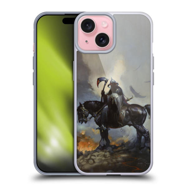 Frank Frazetta Medieval Fantasy Death Dealer Soft Gel Case for Apple iPhone 15