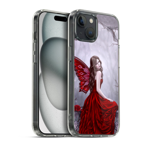 Rachel Anderson Fairies Winter Rose Soft Gel Case for Apple iPhone 15 Plus & MagSafe
