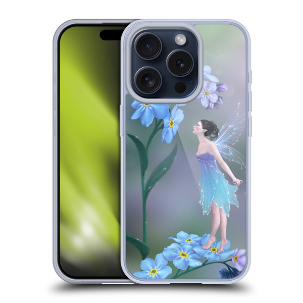 Rachel Anderson Pixies Forget Me Not Soft Gel Case for Apple iPhone 15 Pro