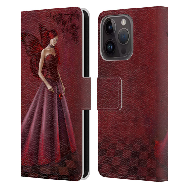 Rachel Anderson Fairies Queen Of Hearts Leather Book Wallet Case Cover For Apple iPhone 15 Pro