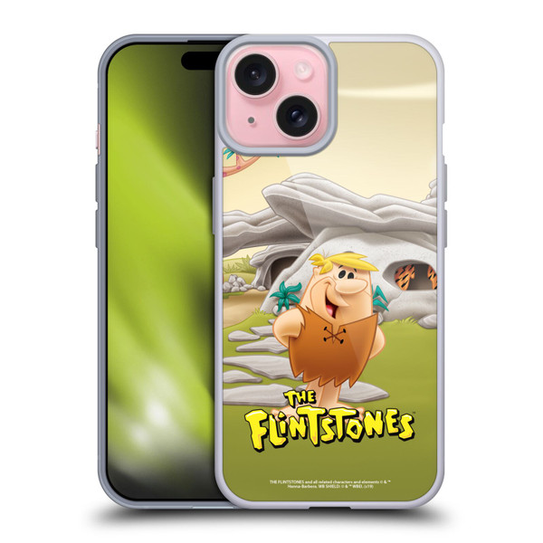 The Flintstones Characters Barney Rubble Soft Gel Case for Apple iPhone 15