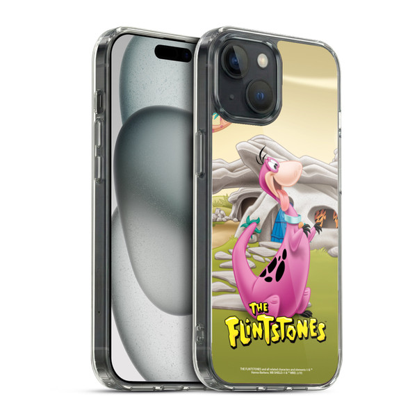 The Flintstones Characters Dino Soft Gel Case for Apple iPhone 15 & MagSafe