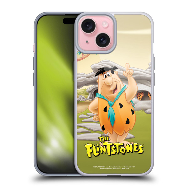 The Flintstones Characters Fred Flintstones Soft Gel Case for Apple iPhone 15
