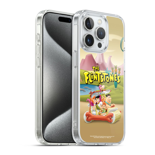 The Flintstones Characters Stone Car Soft Gel Case for Apple iPhone 15 Pro & MagSafe