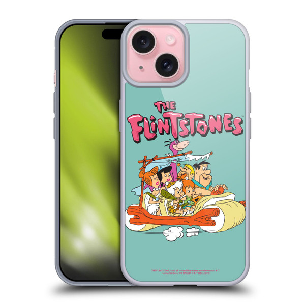 The Flintstones Graphics Family Soft Gel Case for Apple iPhone 15